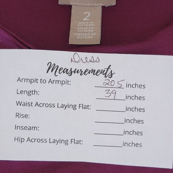 Chico's Monrovia Knee Length Dress & Jacket Eggplant Purple SZ L 12-14 Chico's 2 - Picture 15 of 16